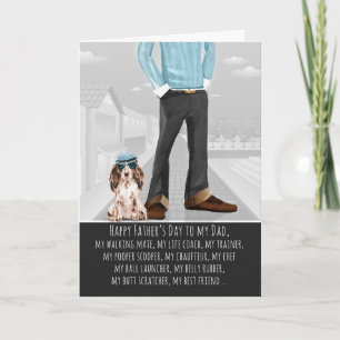 Carte Cocker Spaniel de la Fête des pères de chien