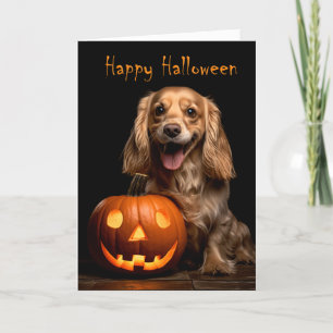 Carte Cocker Spaniel Halloween