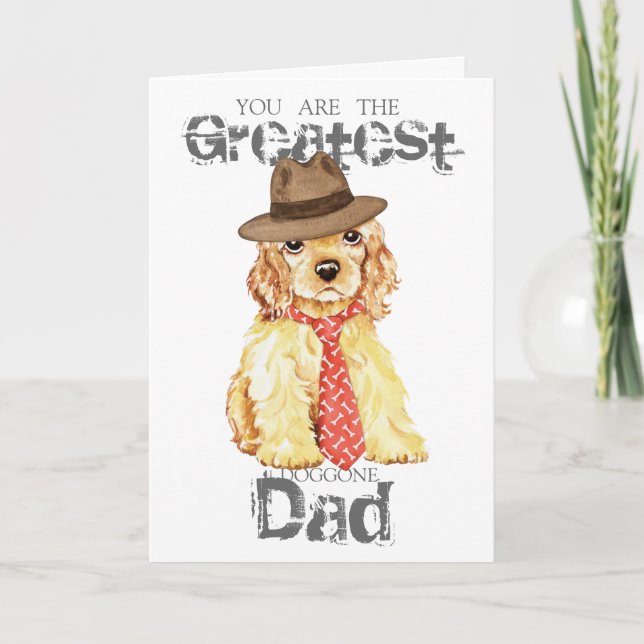 Carte Cocker Spaniel Heart Papa (Devant)