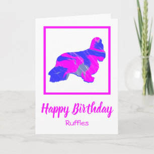 Carte Cocker Spaniel Hot Rose Chien drôle Anniversaire