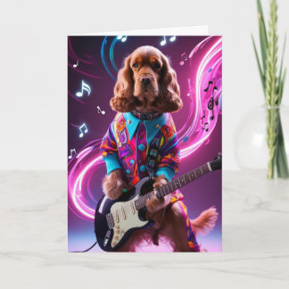 Carte Cocker Spaniel Rock Star