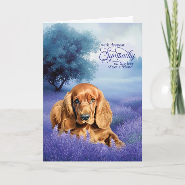 Carte Cocker Spaniel Sympathie pour animal de compagnie  (Devant)