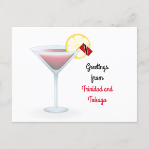 Carte Cocktail des salutations de Trinidad et Toba
