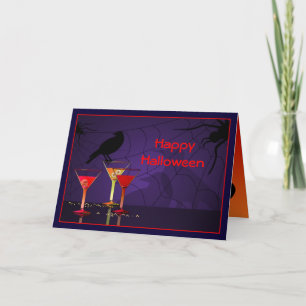 Carte Cocktails Halloween Salutation personnalisée