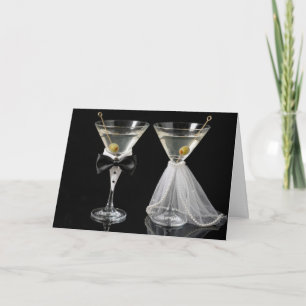 Carte Cocktails Martini de fiançailles de mariage