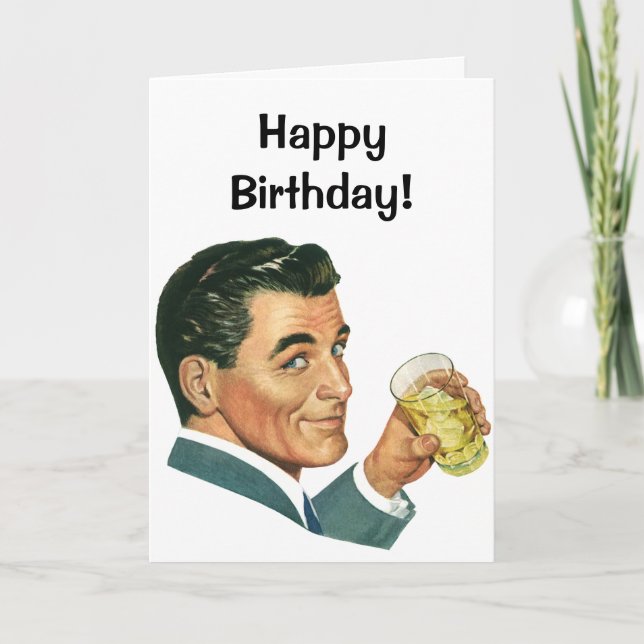 Carte Cocktails vintages Boissons, Boissons Pour Homme (Devant)