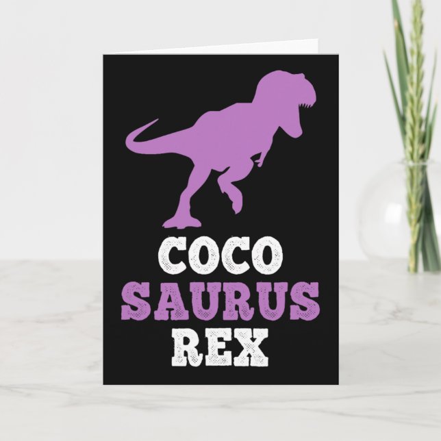 Carte Coco-saurus Rex Dino Dinosaur Cocosaurus Funny  (Devant)