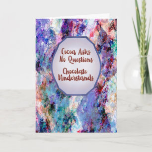 Carte Cocoa ne pose pas de questions – Gardez votre calm