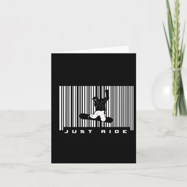 Carte Code à barres Vêtements de snowboard - Snowboarder (Devant)