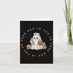Carte Code Boo Dans L'Er Nurse Halloween Cute Ghost Spoo