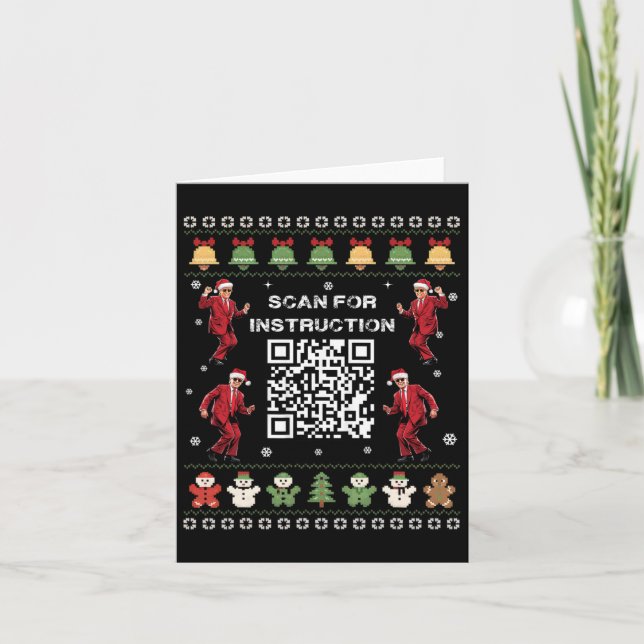 Carte Code de danse Qr Trump Président Scannez pour obte (Devant)
