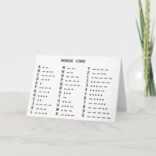 Carte Code Morse
