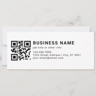 Carte Code QR promotionnel d'entreprise