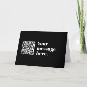 Carte Code QR téléchargé et texte rétro modifiable