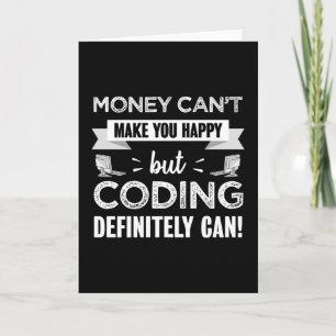 Carte Coder vous rend heureux codeur cadeau