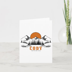 Carte Cody Wyoming Montagnes Vintages Usa America Souven