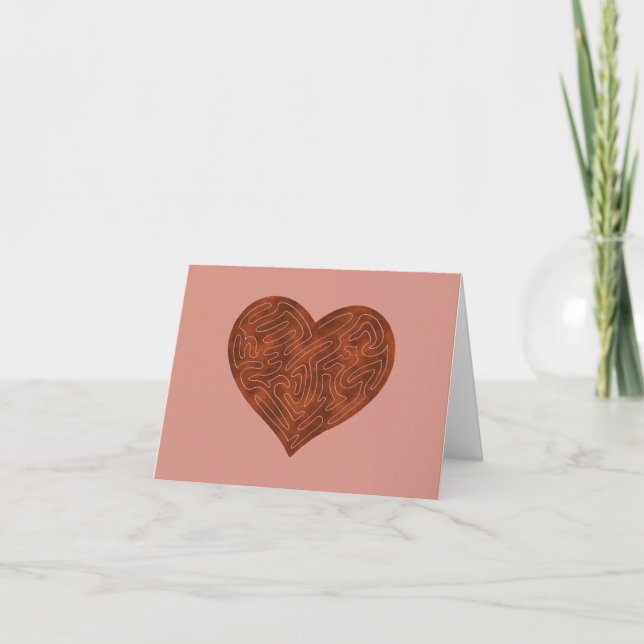 CARTE COEUR A-MAZE-ING (ROUGE) (Devant)