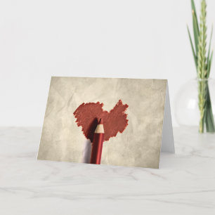 Carte Coeur à motifs dessinés