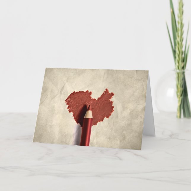 Carte Coeur à motifs dessinés (Devant)