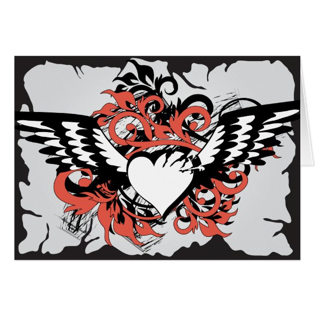 carte coeur&ailes (Devant horizontal)