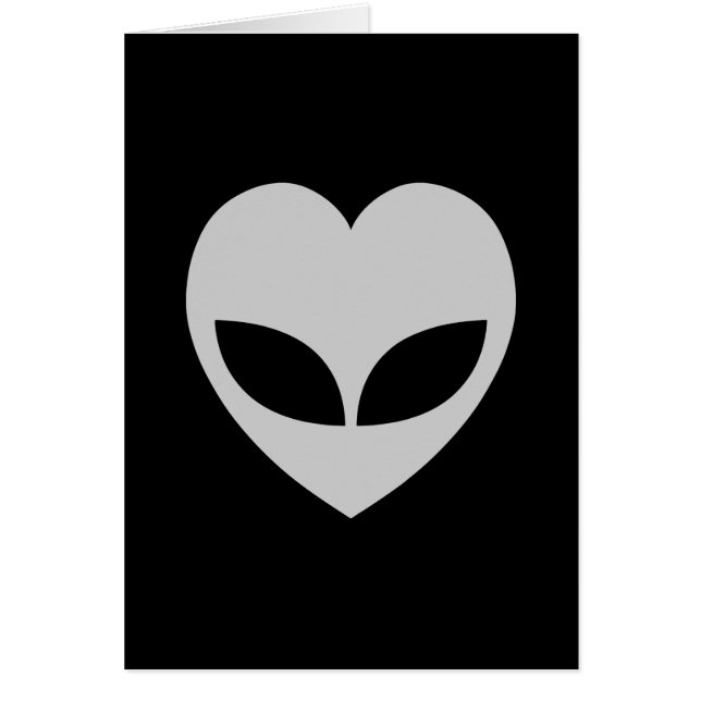 Carte Coeur Amour Alien (Devant)