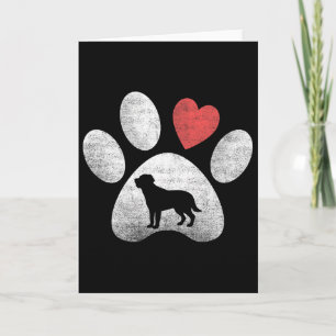 Carte Cœur Amour Chien Patte Labrador Retriever Saint-Va