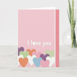 Carte Coeur Amour Rose