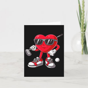 Carte Coeur amusant Jouer Golf Valentines Jour Garçons F