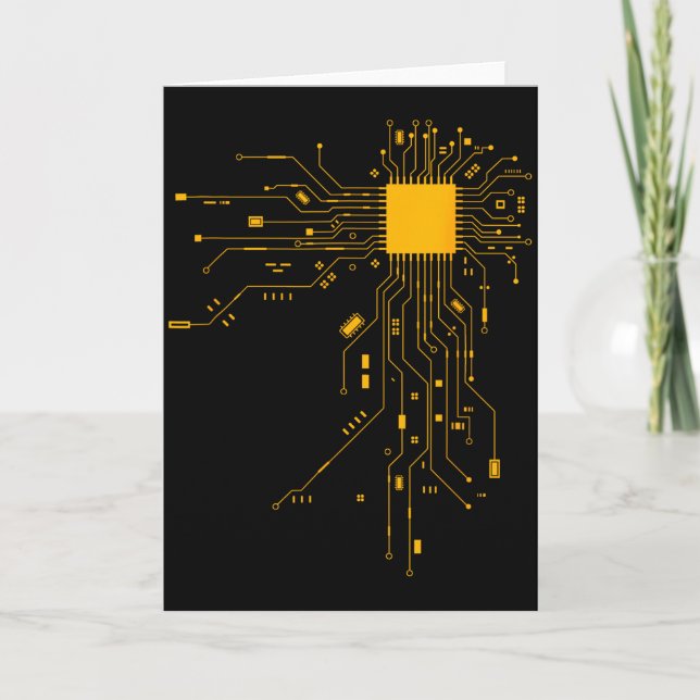 Carte Cœur Anatomique Processeur Cpu Informatique Pr (Devant)