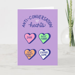 Carte Coeur anti-Conversation Saint-Valentin