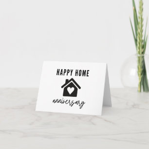 Carte Cœur aquarelle Maison Anniversaire Agent immobilie