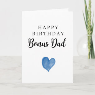 Carte Cœur aquarelle rose Joyeux anniversaire Beau-père