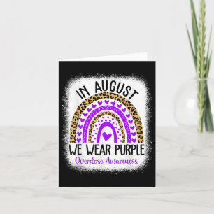 Carte Cœur Arc-en-ciel Août Nous Portons du Violet Surno
