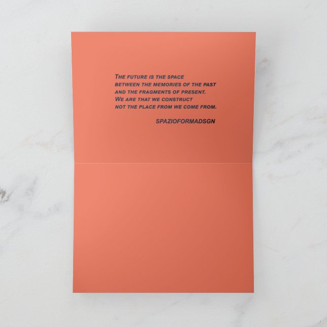 Carte "Cœur blanc en noir par le soleil" & Futur (Intérieur)