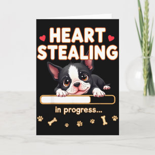 Carte Cœur Boston Terrier Chien Cadeau Drôle Bostie Chio