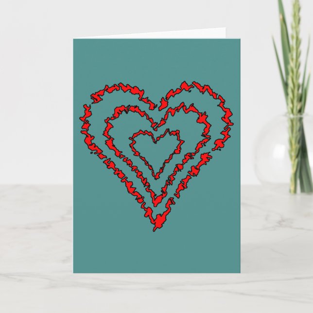 Carte Cœur d'amour (Devant)