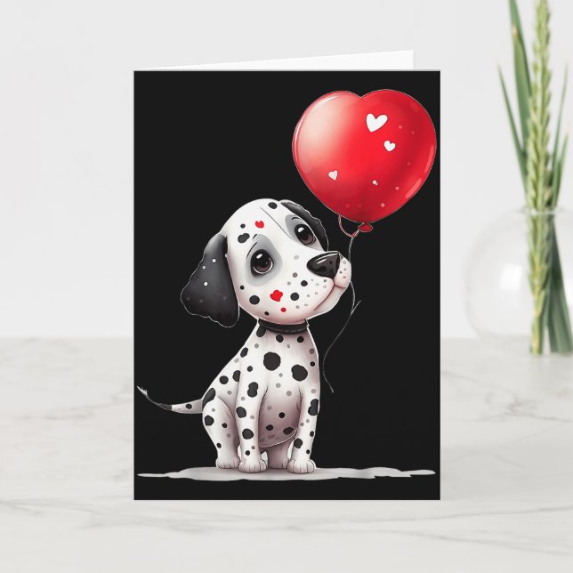 Carte Cœur d'amour dalmate pour la Saint-Valentin sur da (Devant)