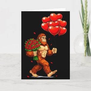 Carte Cœur d'amour de la Saint-Valentin Bigfoot drôle Sa