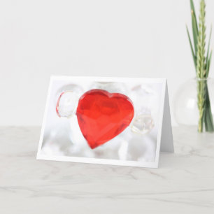 Carte coeur d'amour en verre