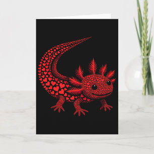 Carte Cœur de Axolotl Mignon Enfants Hommes Femmes Saint