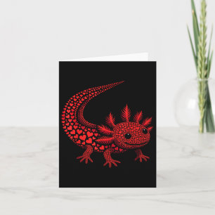 Carte Cœur de Axolotl Mignon Enfants Hommes Femmes Saint