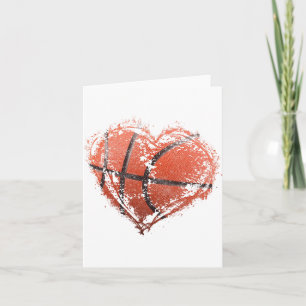 Carte Cœur de basketball Joyeuse Saint-Valentin Basketba