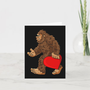 Carte Coeur de Bigfoot Saint-Valentin Garçons Filles Enf