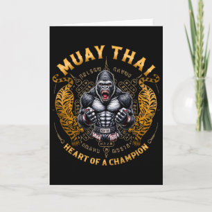 Carte Cœur de champion - Kickboxing et Muay Thai Ang