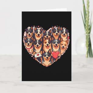 Carte Cœur de chien de bétail australien Saint-Valentin