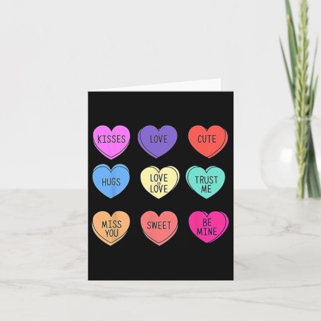 Carte Cœur de conversation de la Saint-Valentin Bon Vale (Devant)