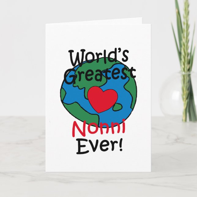 Carte Cœur de la meilleure Nonni du monde (Devant)