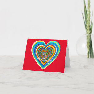 Carte Cœur de la Saint-Valentin multicolore Thunder_Cove