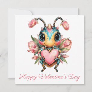 Carte Cœur de petite bête fantaisiste de la Saint-Valent