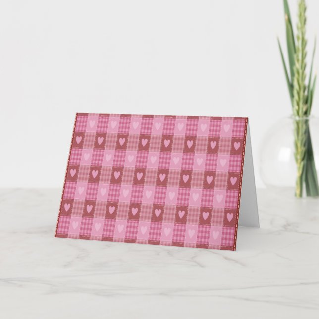 Carte Cœur de plaid de la Saint-Valentin (Devant)